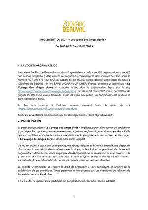 Règlement Jeu Le Voyage Des Singes Dorés 2025