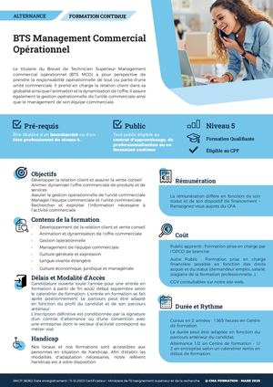BTS MCO - Management Commercial Opérationnel