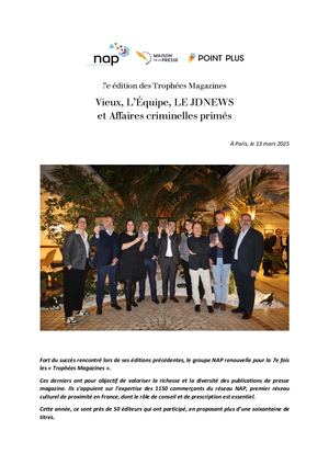 CP - 7e édition des Trophées Magazines