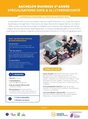 FLYER BACHELOR BUSINESS 3E ANNEE / PST&B