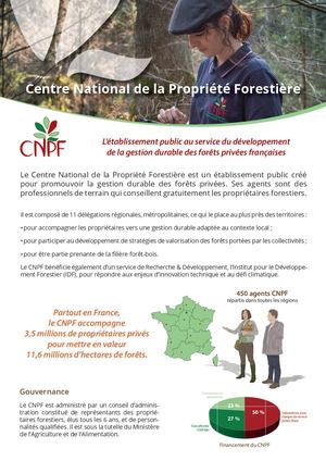 Plaquette de présentation du CNPF