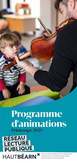 Programme animations Réseau Lecture Publique printemps 2025