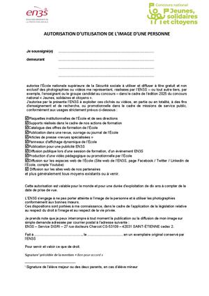 Droit à L'image Concours Jeunes, solidaires et citoyens 2025