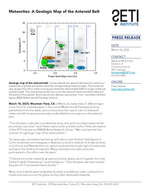 Calam O Press Release March 2025 Meteorites A Geologic Map Of The Large 