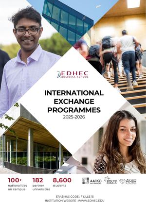 EDHEC Master Fact Sheet 2025 2026