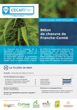 Fiche Filière - Béton De Chanvre Franche Comté.