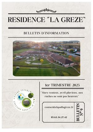 RESIDENCE LA GREZE BULLETIN N° 9