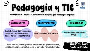 Propuesta De Enseñanza Mediada Por Tecnologías Digitales