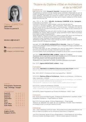 Cv Lebreton Claire