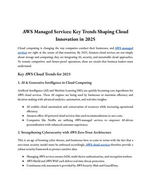 Calaméo - Aws Managed Services Key Trends Shaping Cloud Innovation In 2025