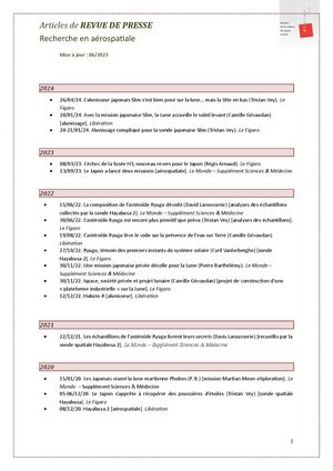 Bibliographie sur l'aérospatiale