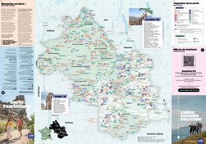 Carte touristique de l'Isère 2025