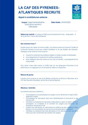 Appel à Candidatures Cdd Rds 04 2025