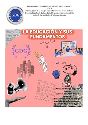 La educacion y sus fundamentos