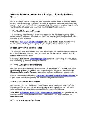 How To Perform Umrah On A Budget – Simple & Smart Tips (1)