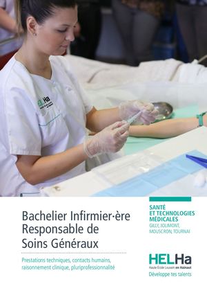 Bachelier en Infirmier Responsable Soins Généraux – Santé  HELHa Gilly, La Louvière et Mouscron (Tournai)