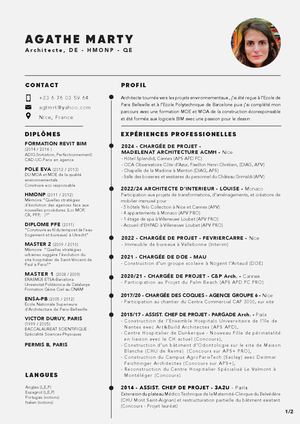 Curriculum Vitae 2025 - Agathe Marty