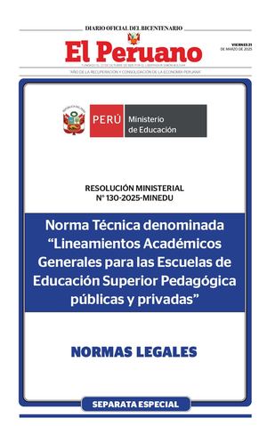 Lineamientos Académicos Generales para las Escuelas de Educación Superior Pedagógica públicas y privadas