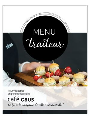 Menu Traiteur Café Caus