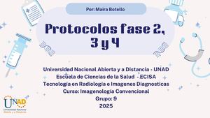 Protocolo Imagenologia Convencional - Fases 2,3 y 4.
