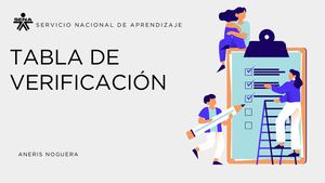 Tabla de Verificación