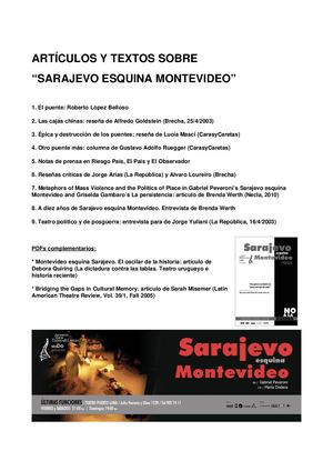 Sarajevo esquina Montevideo Dossier Prensa