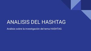 Analisis De Hashtag