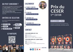 Plaquette 5e éDition Prix Du Ceser