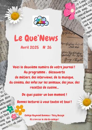 Que'News avril 2025