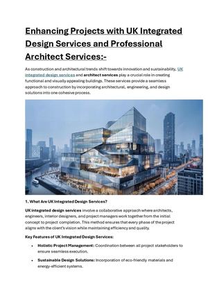 Calaméo - Enhancing Projects with UK Integrated Design Services and ...