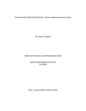 3 3 2 Evidencia Ga2 240201528 Aa2 Ev01 Informe Planteamiento De Ecuacion