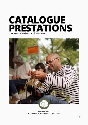 Catalogue De Prestations