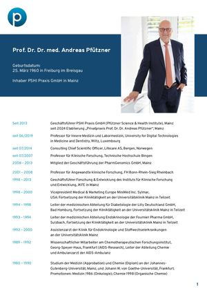 Vita Andreas Pfuetzner