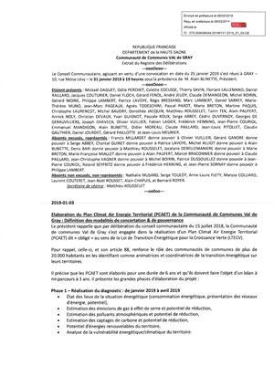 Délibération 2019 - PCAET