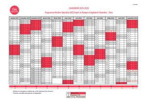 MS BIF Paris CALENDRIER 2025 2026