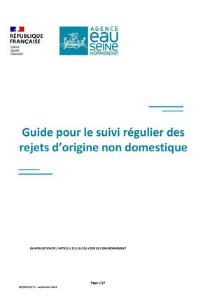 Guide De Suivi Regulier Des Rejets Version 2025