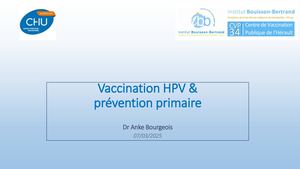 RR oncosexo :Vaccination Hpv Prev Primaire A Bourgeois