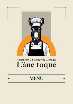 Menu Restaurant L'Âne Toqué
