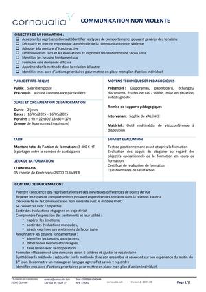 Programme Cnv Cornoualia Mai 2025