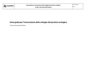 Linee Guida Per L'osservazione Dello Sviluppo Del Pensiero Ecologico (2)