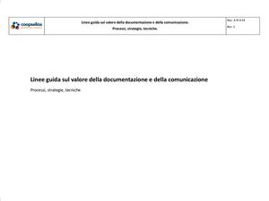 Linee Guida Sul Valore Della Documentazione E Della Comunicazione