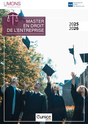Master Droit de l'entreprise 2025-2026