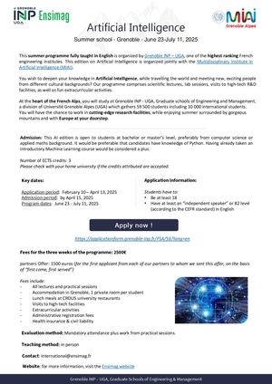 2025 Flyer - Summer School - AI