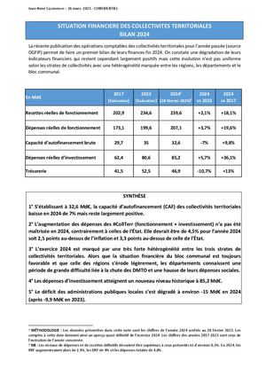Note collectivités territoriales bilan 2024-perspectives 2025