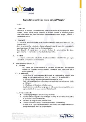 Bases Tespis Ii 2025