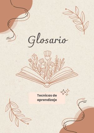 Glosario Tecnicas De Estudio