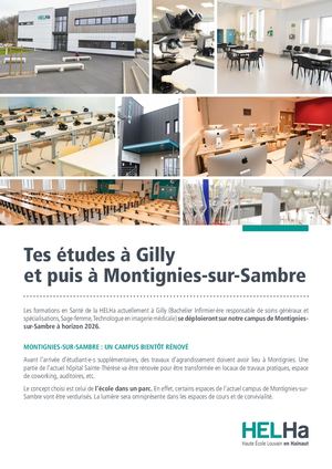 Tes études à Gilly  et puis à Montignies-sur-Sambre