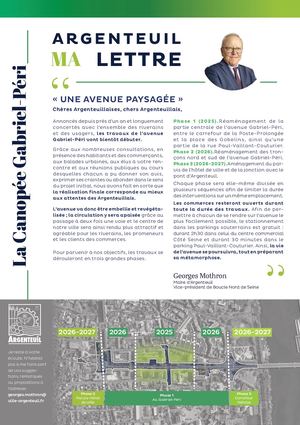 La Canopée Gabriel Péri, Une Avenue Paysagée Lettre Du Maire