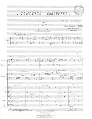 Serge Lancen - Concerto Champêtre