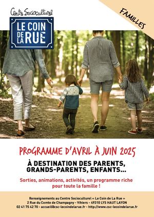 Plaquette Famille Avril à Juin 25